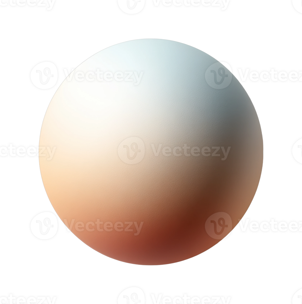 Smooth gradient sphere with soft warm tones and subtle texture png