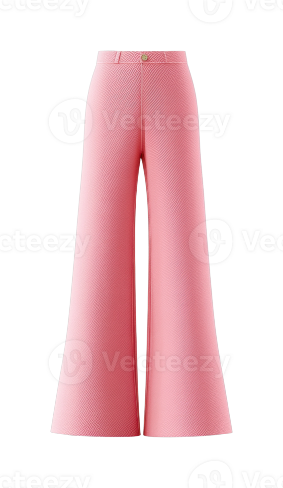 Elegant high-waisted pink flared pants showcasing modern fashion style png