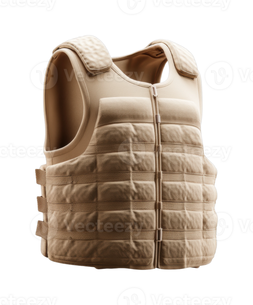 Tactical military bulletproof vest with padding and adjustable straps png