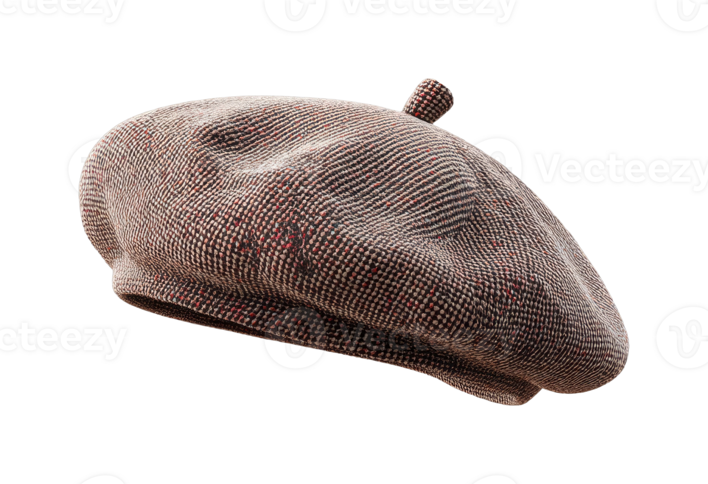 Textured wool beret with subtle patterns png