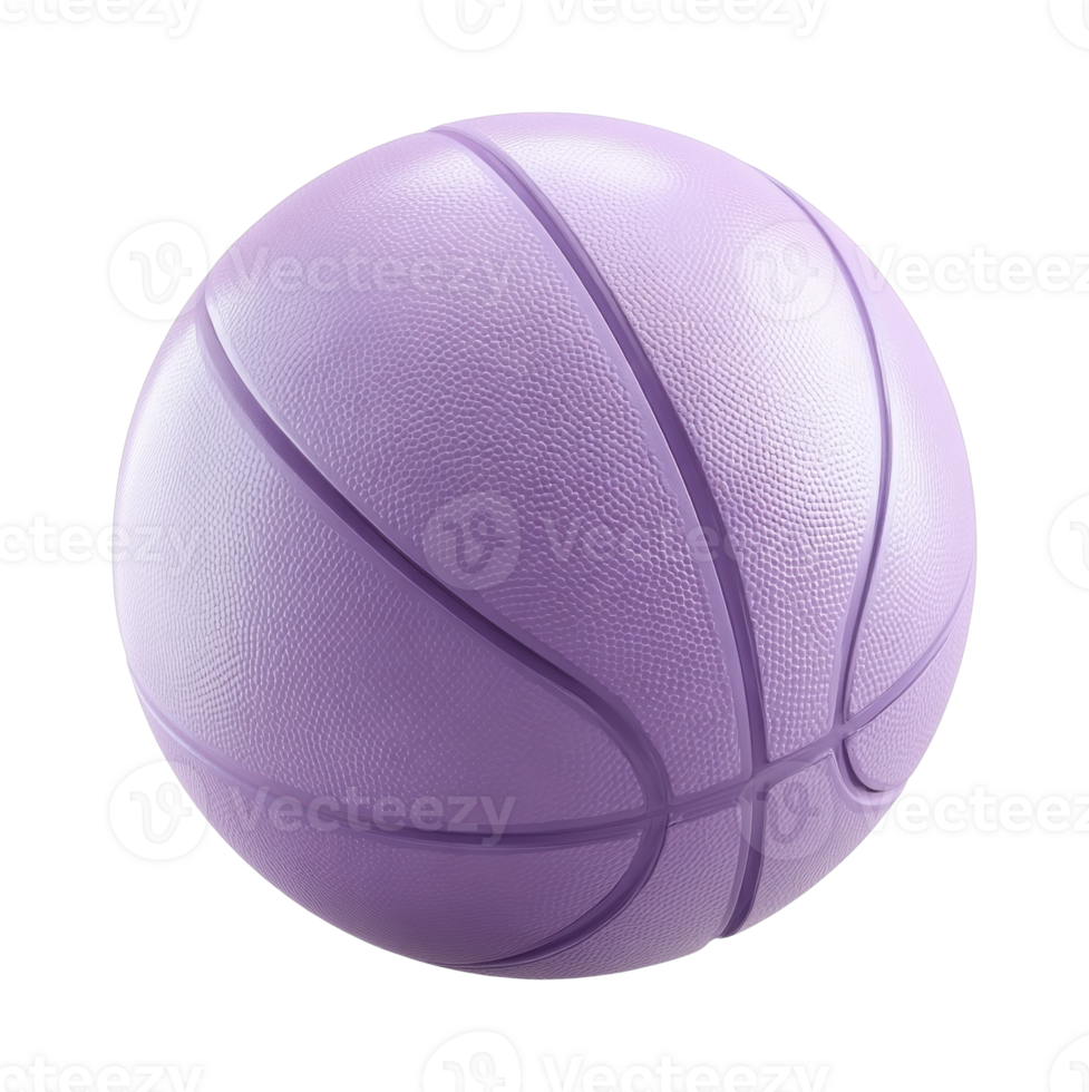 Purple basketball with textured surface and subtle highlights png