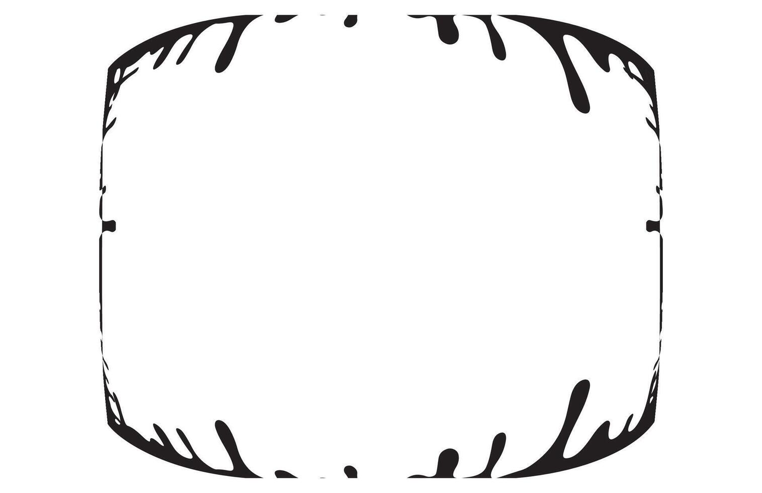 Dripping Paint Border Frame Design vector