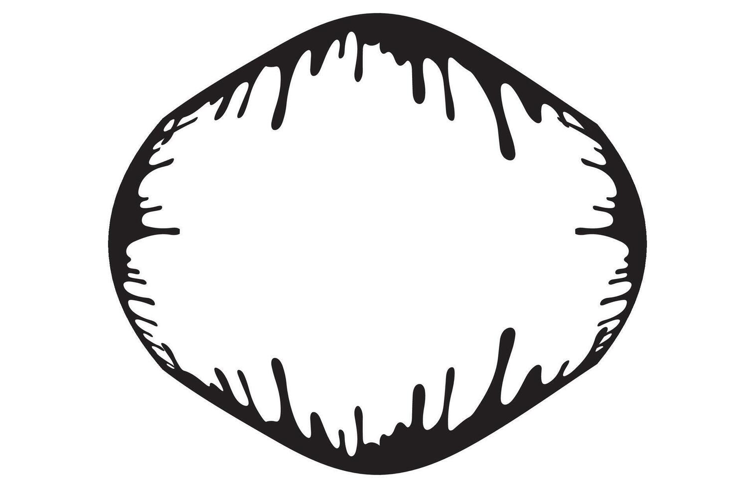 Dripping Paint Border Frame Art vector