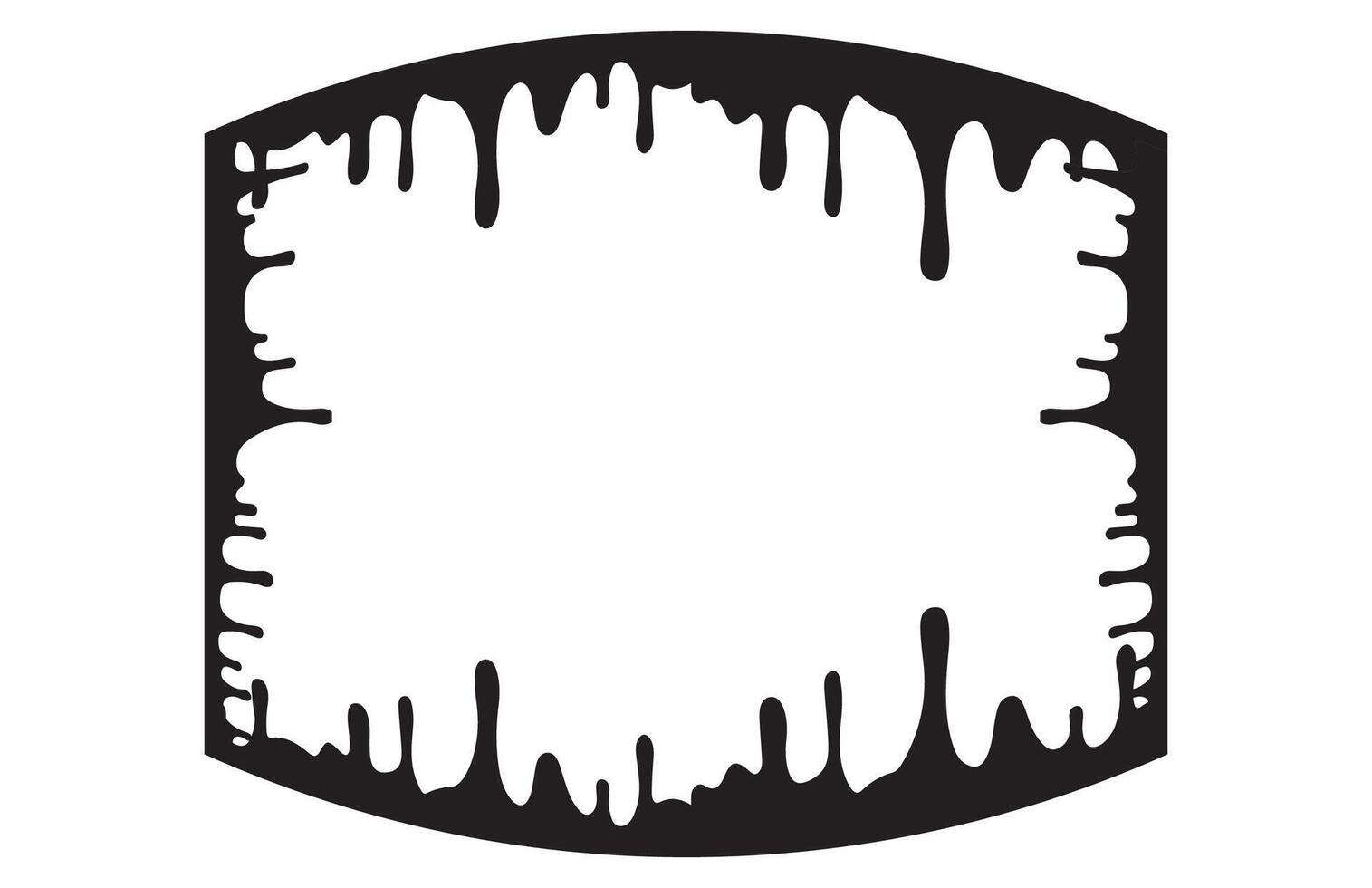 Dripping Paint Border Frame With White Artboard vector