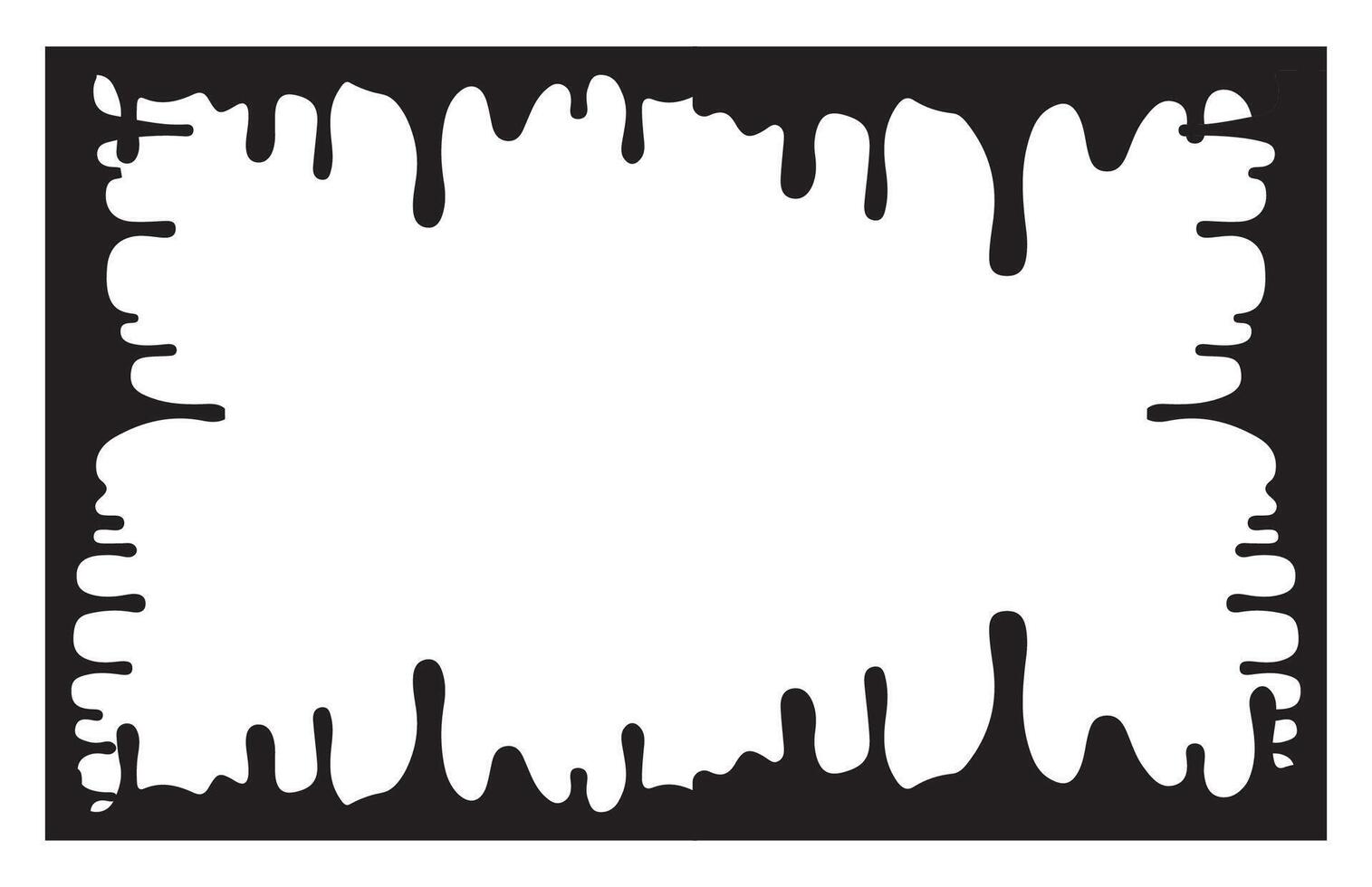 Dripping Paint Border Frame vector