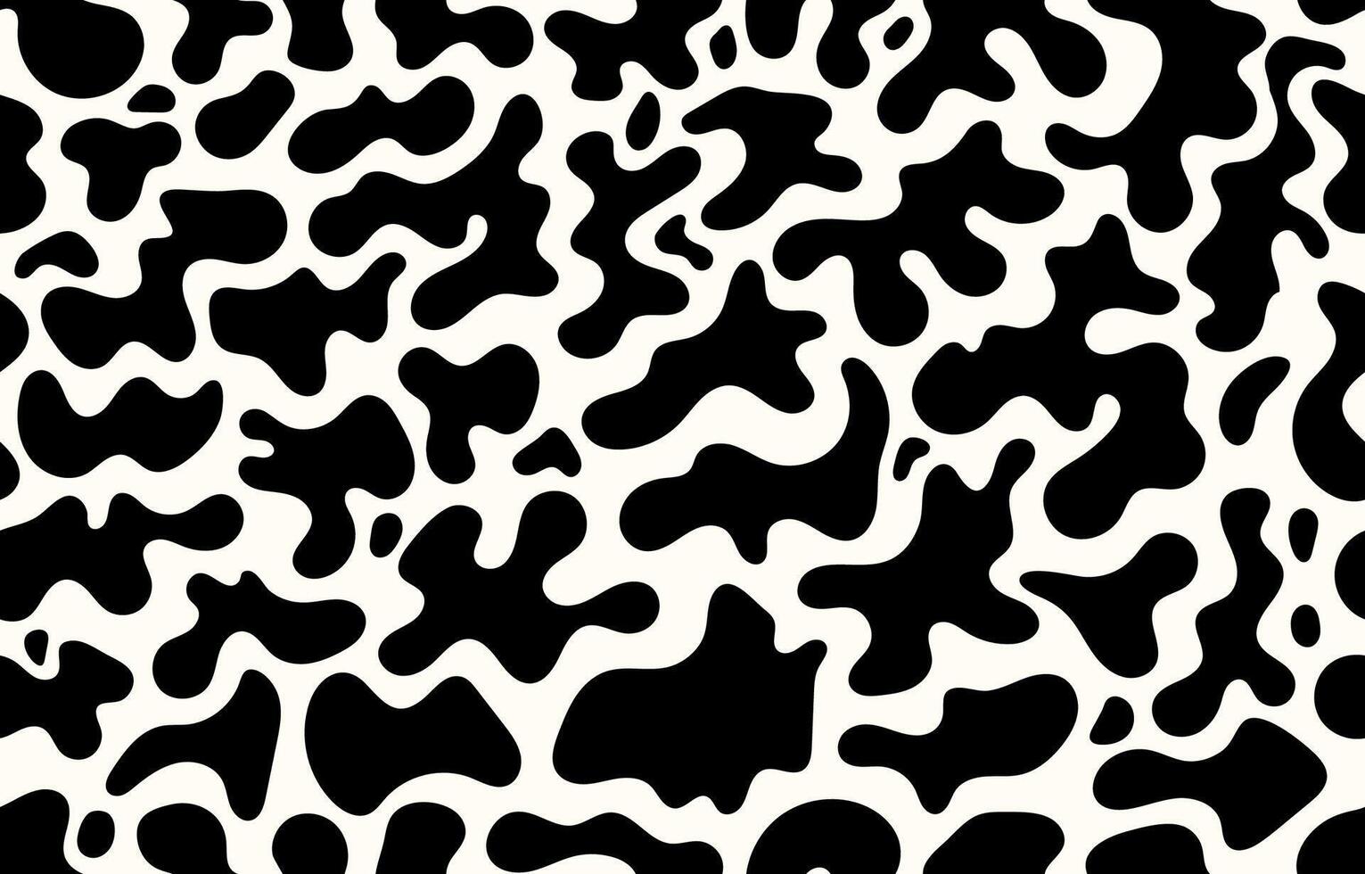 seamless pattern with black color cloud and liquid shapes style design background vector