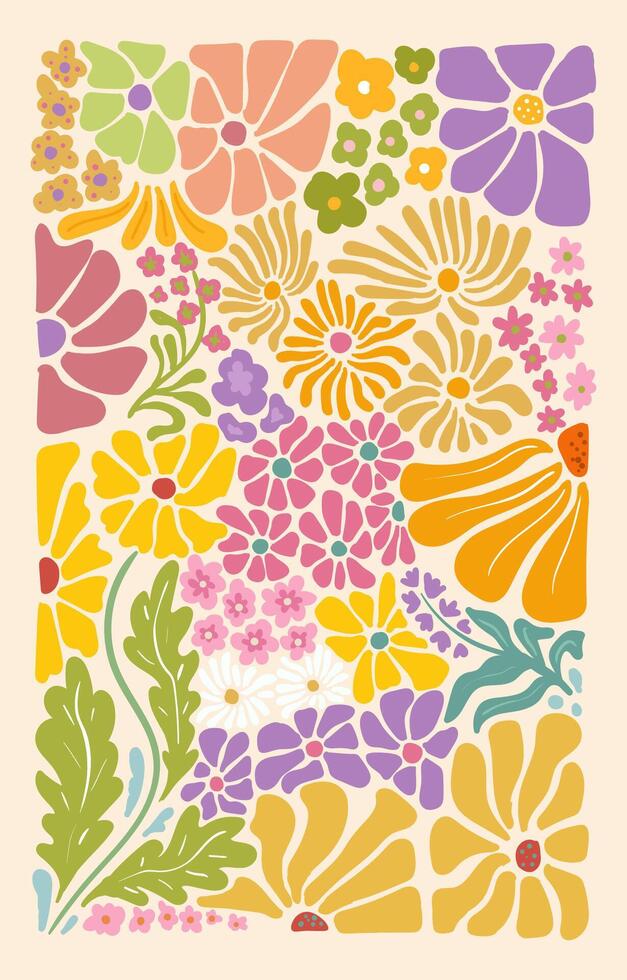 Colorful floral pattern design illustration vector