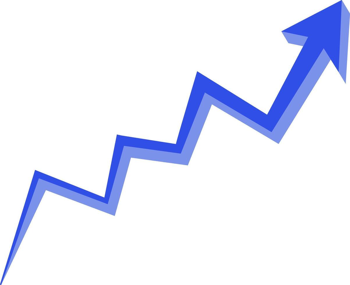a graph showing an upward trend vector