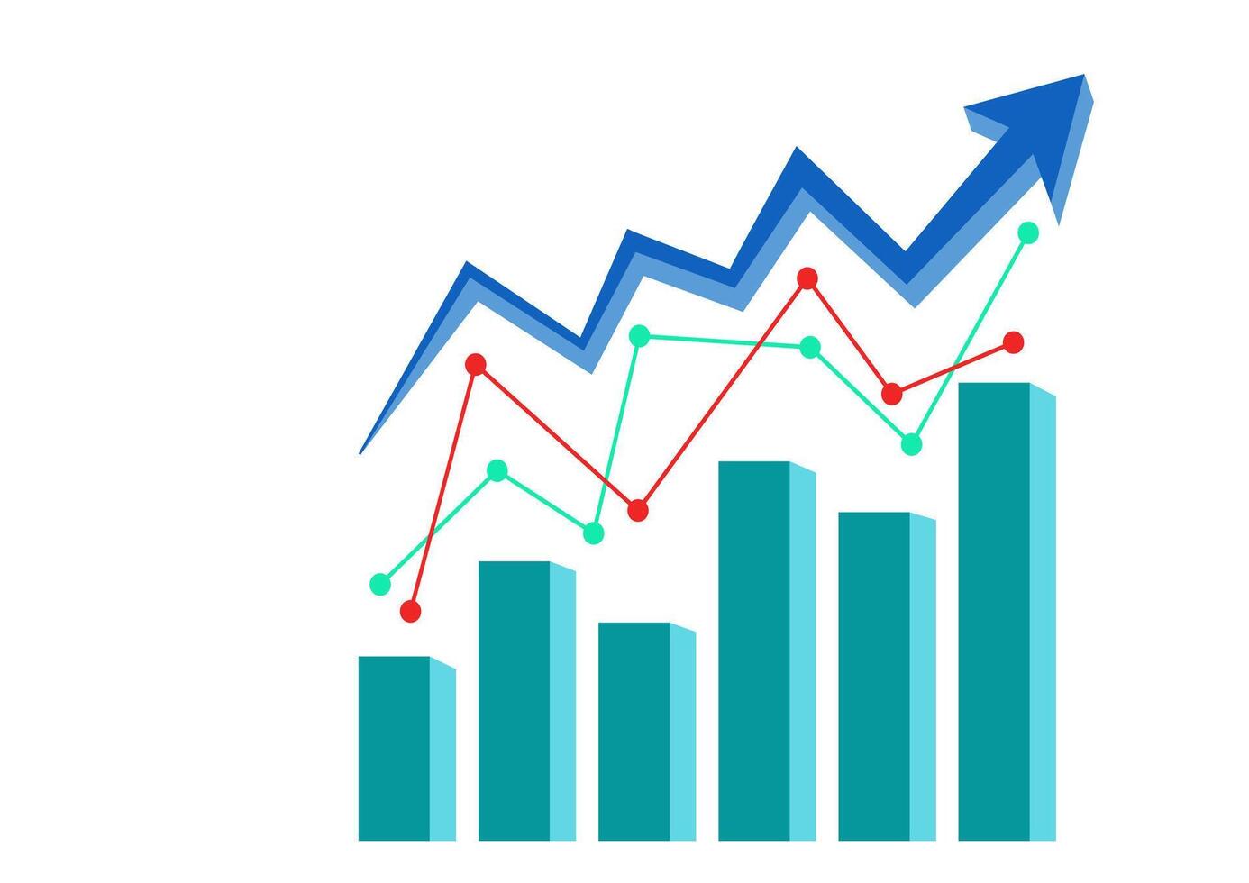 a graph chart vector