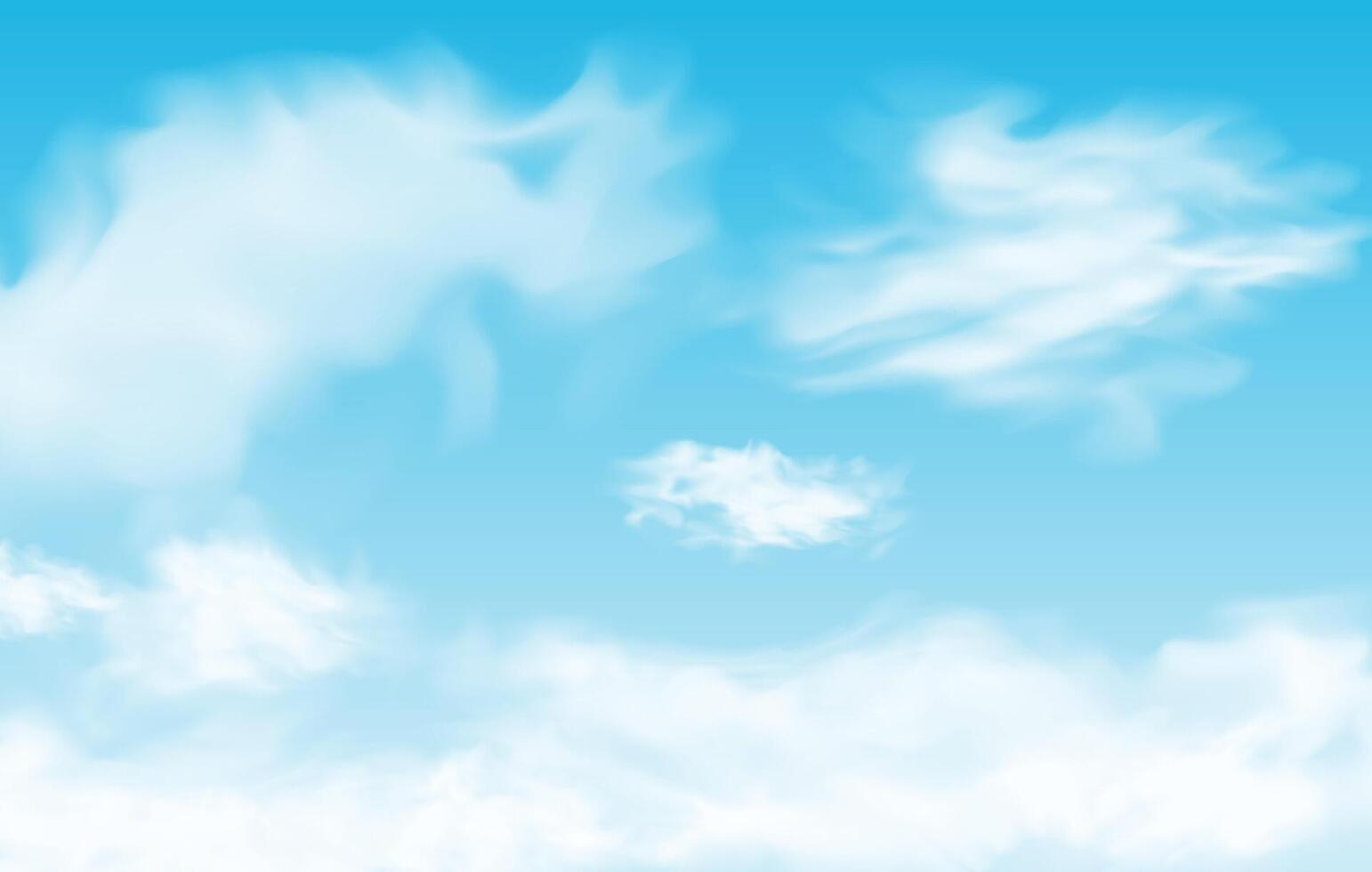 Blue sky with white clouds vector