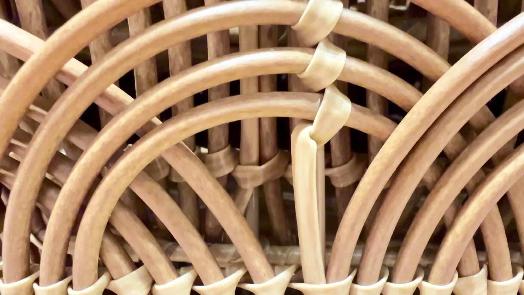 An Intricate Woven Pattern Created from Natural Rattan, Celebrating Artistry and Craftsmanship photo