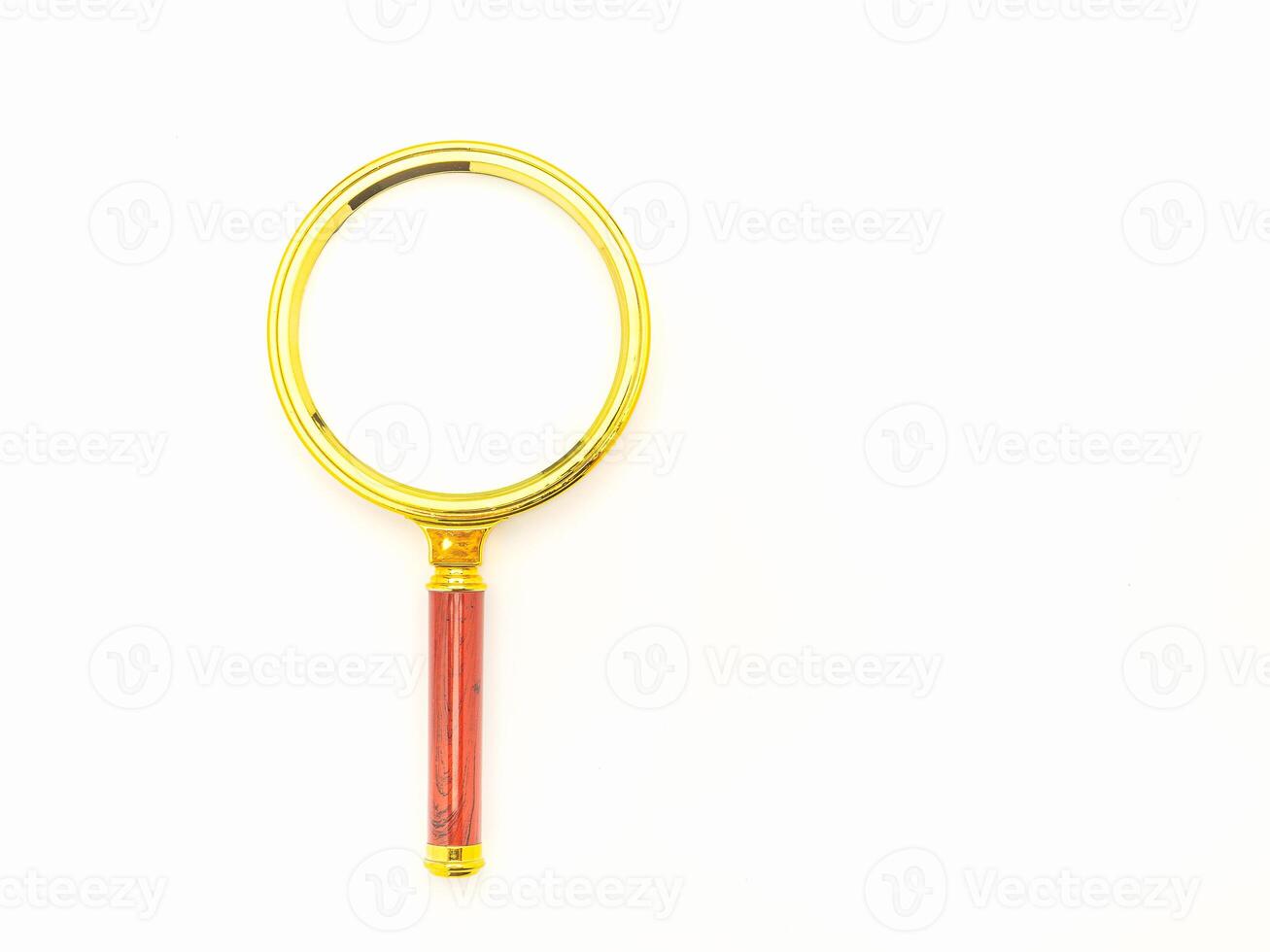 Magnifying glass isolated on a white background. Space for text. photo