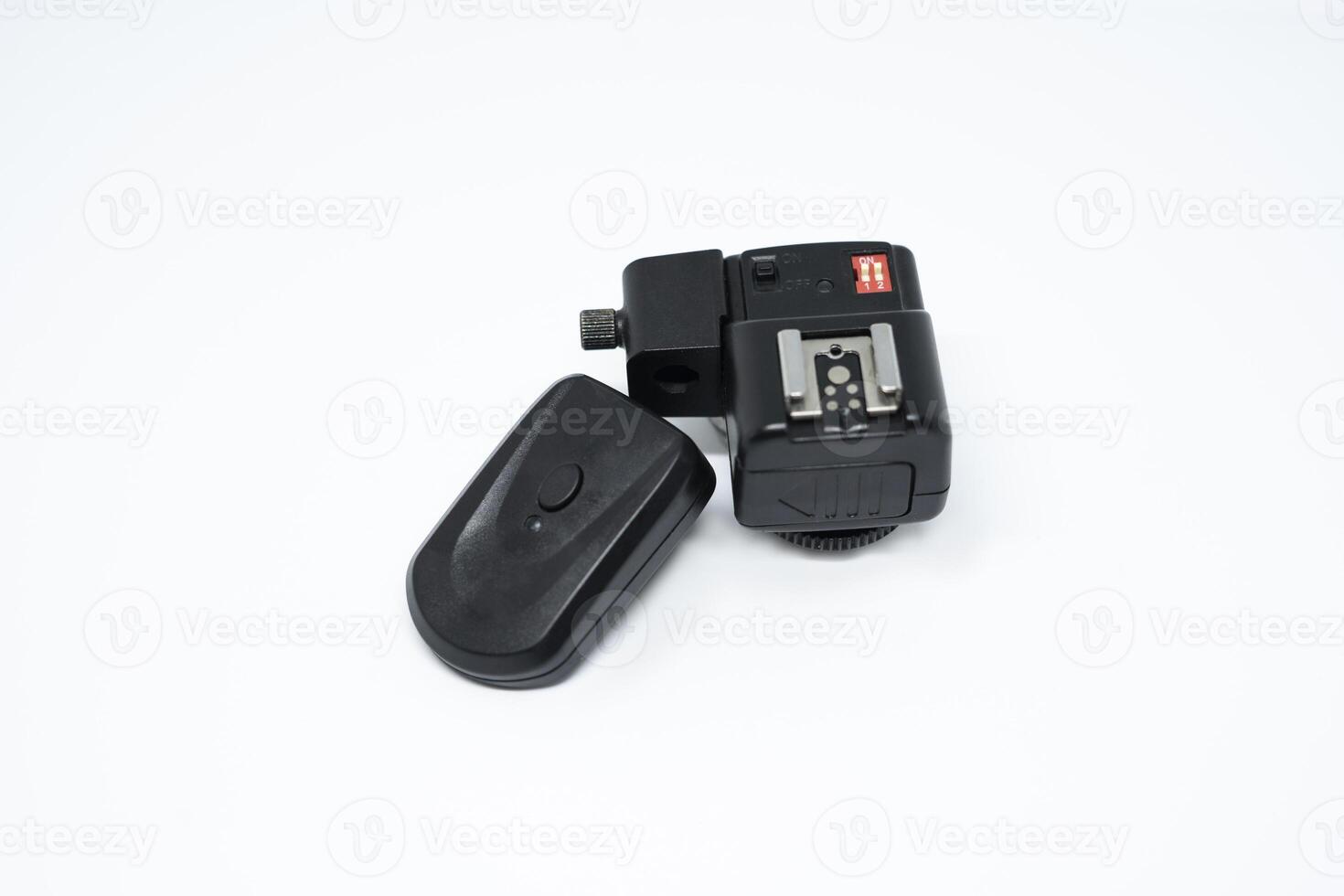 Black trigger and receiver isolated on a white background photo