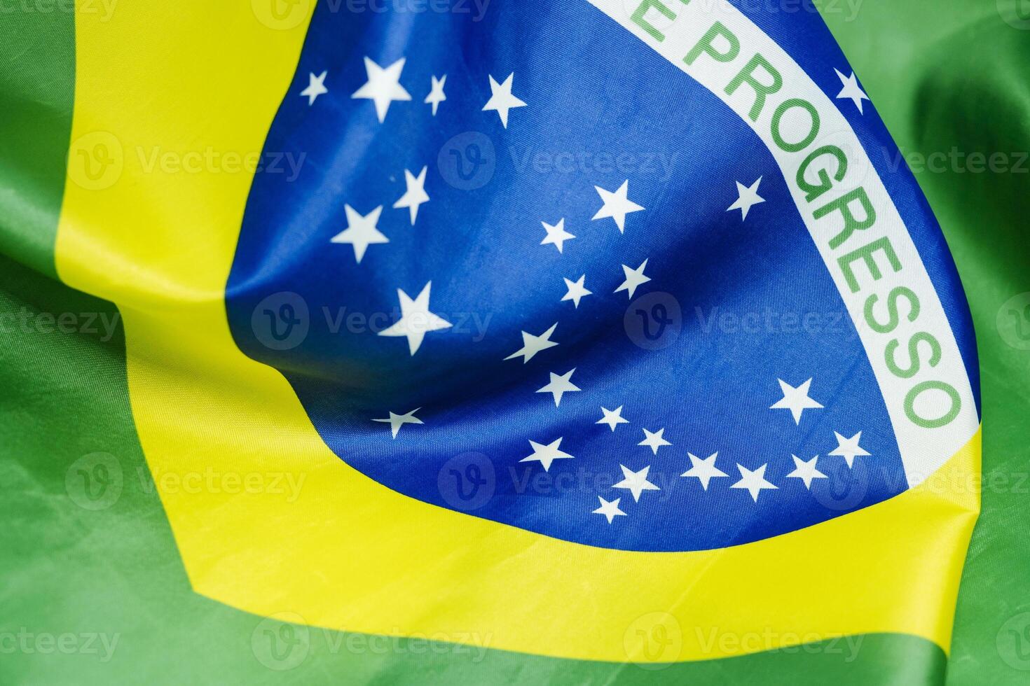 Picture of the Brazilian flag with wavy texture photo