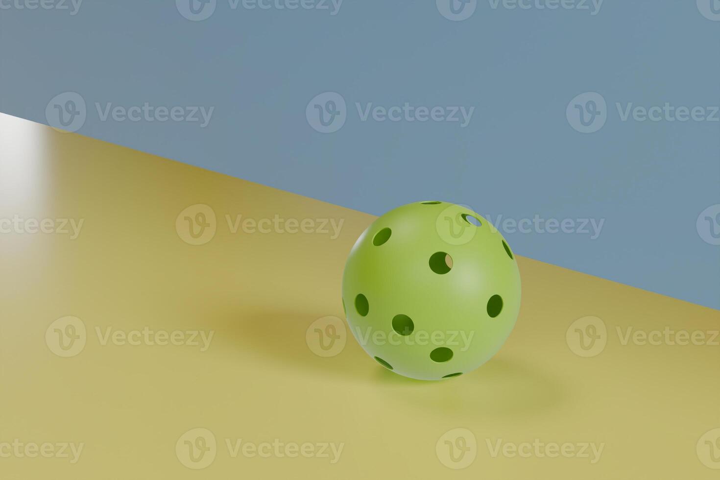 3d render of ball. illustration for pickleball sport competition photo