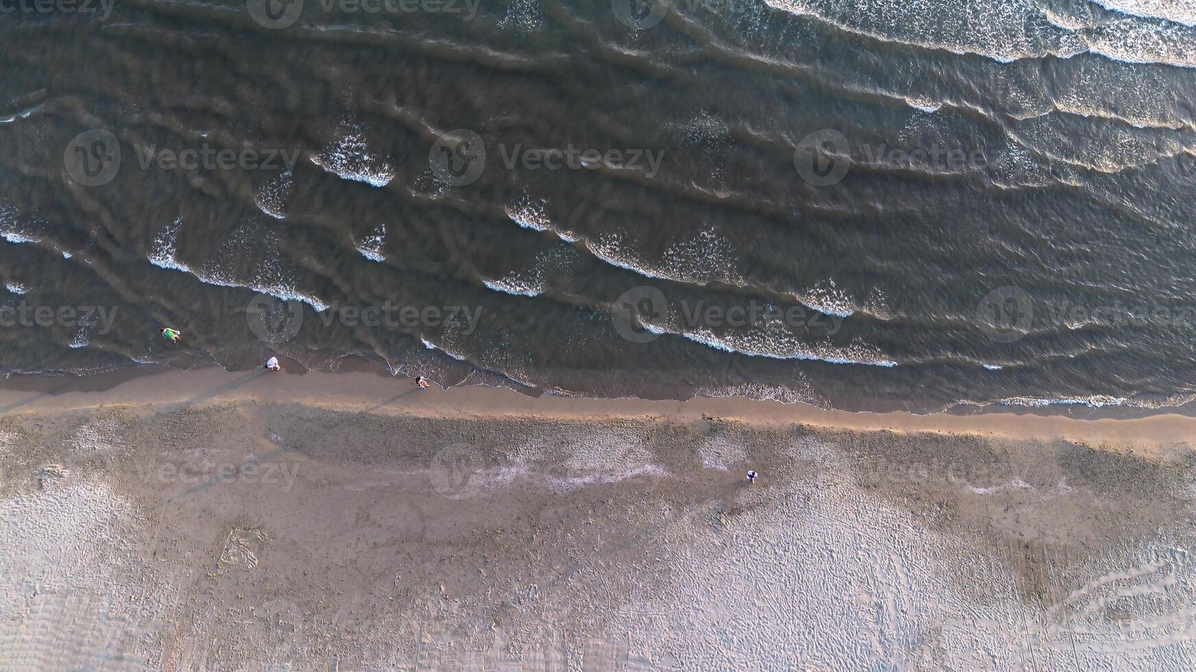 Tyrrhenian Sea, seascape of Viareggio, Italy. View from above photo