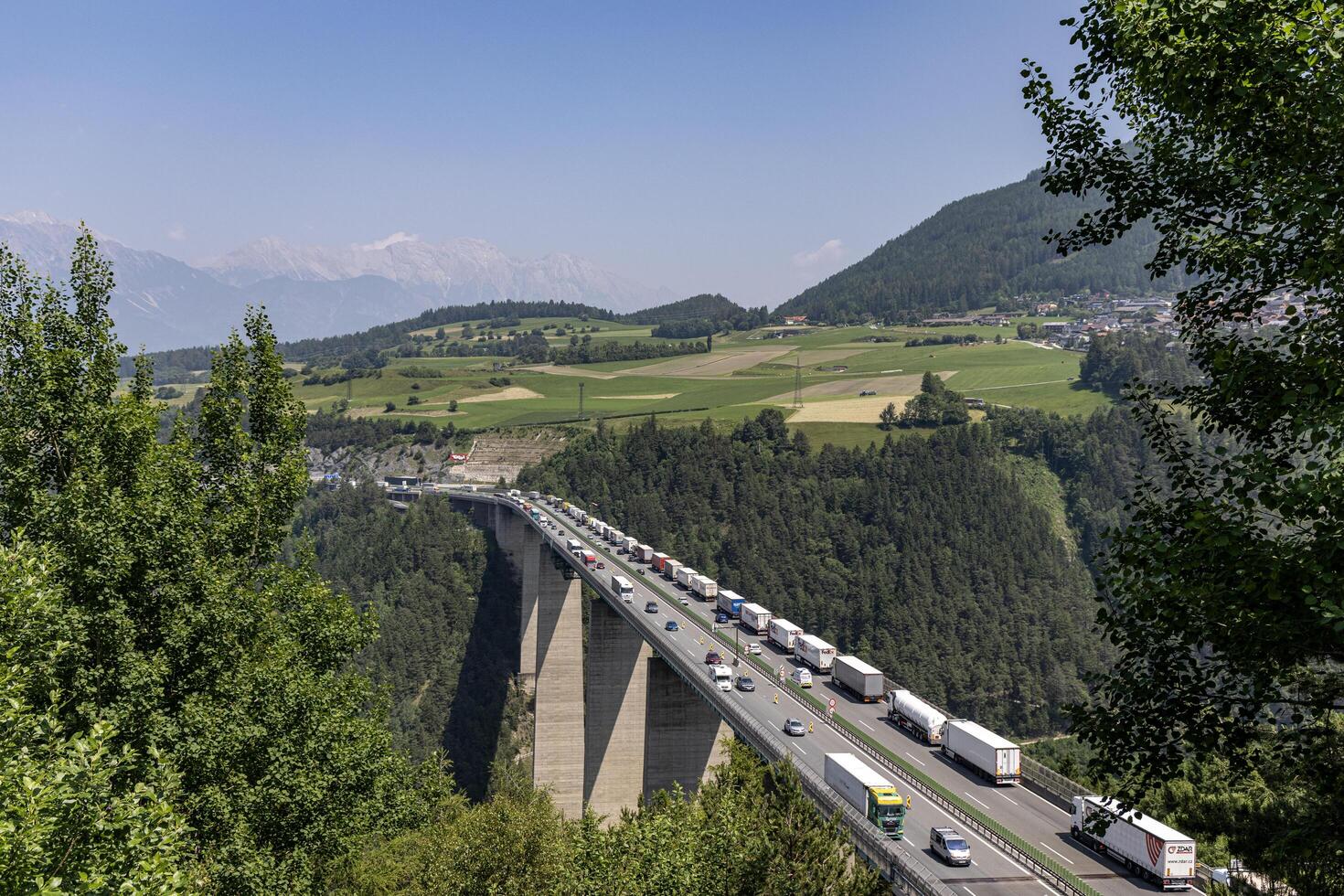 Innsbruck, Austria June 11, 2025. Europa Bridge over the Brenner Pass, Tyrol Austria photo