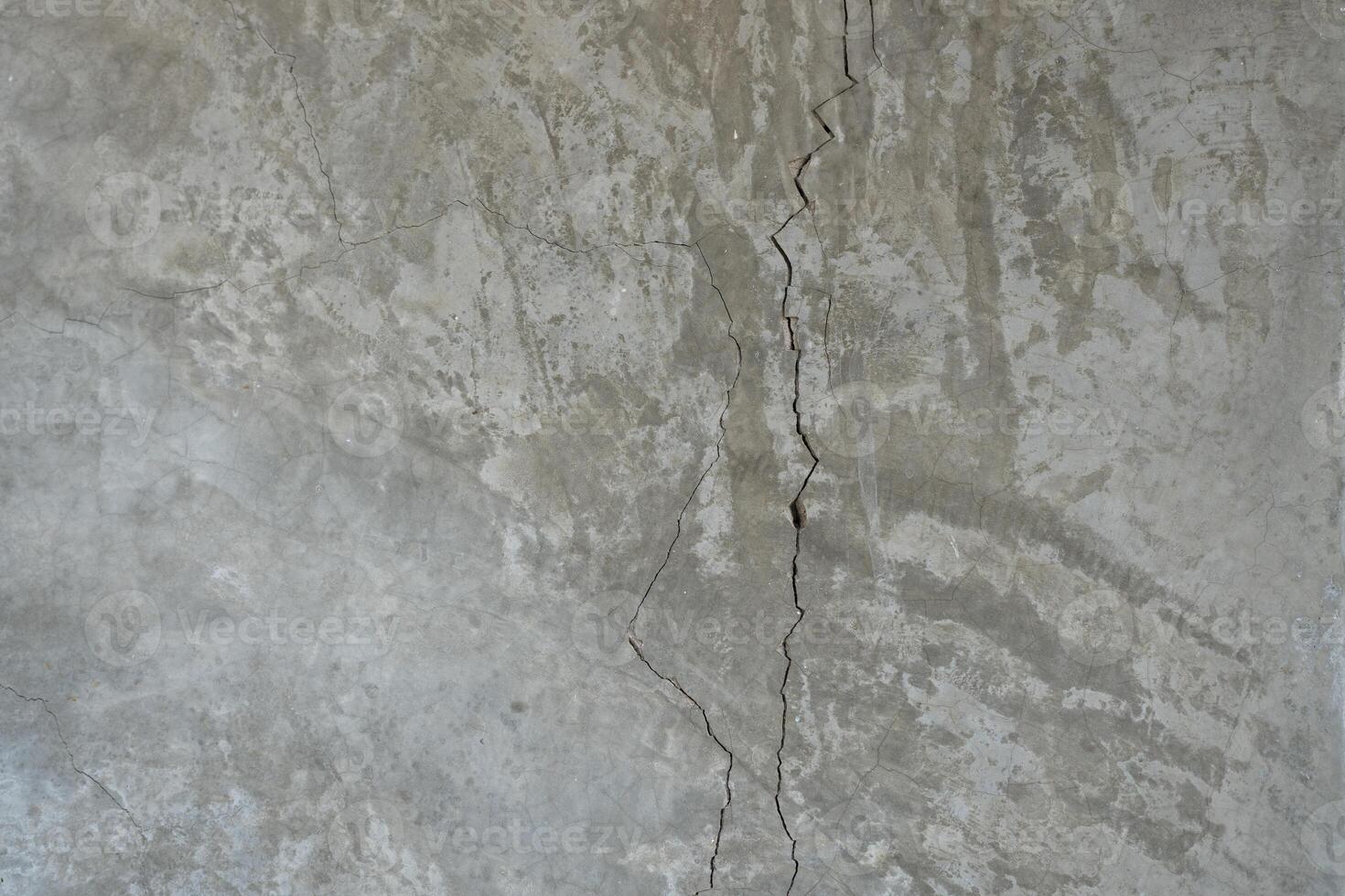 Dirty concrete cement white grey wall grunge rough crack surface damage photo