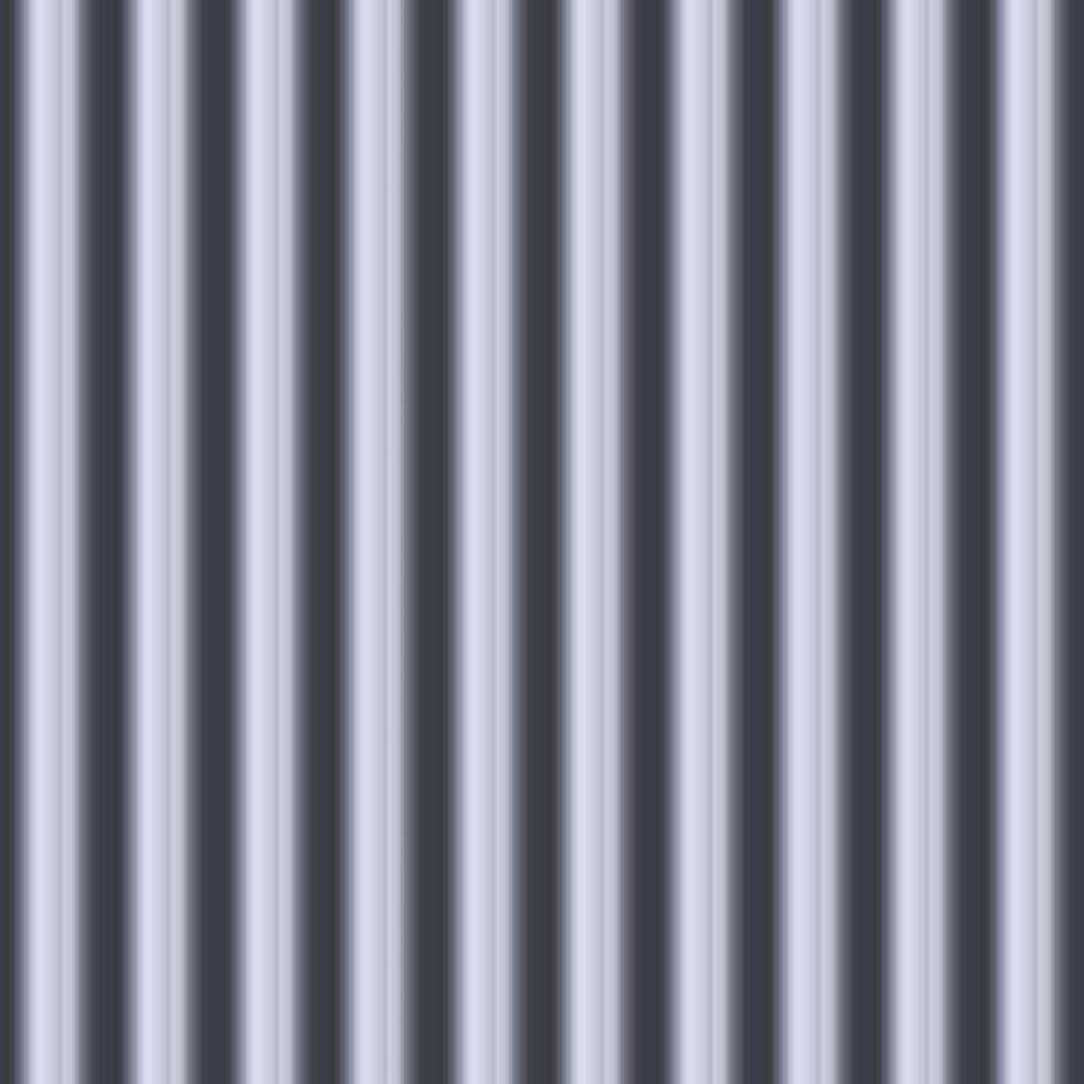 Seamless black corrugated metal wall texture with bold vertical lines, ideal for industrial, urban, or modern design backgrounds. vector