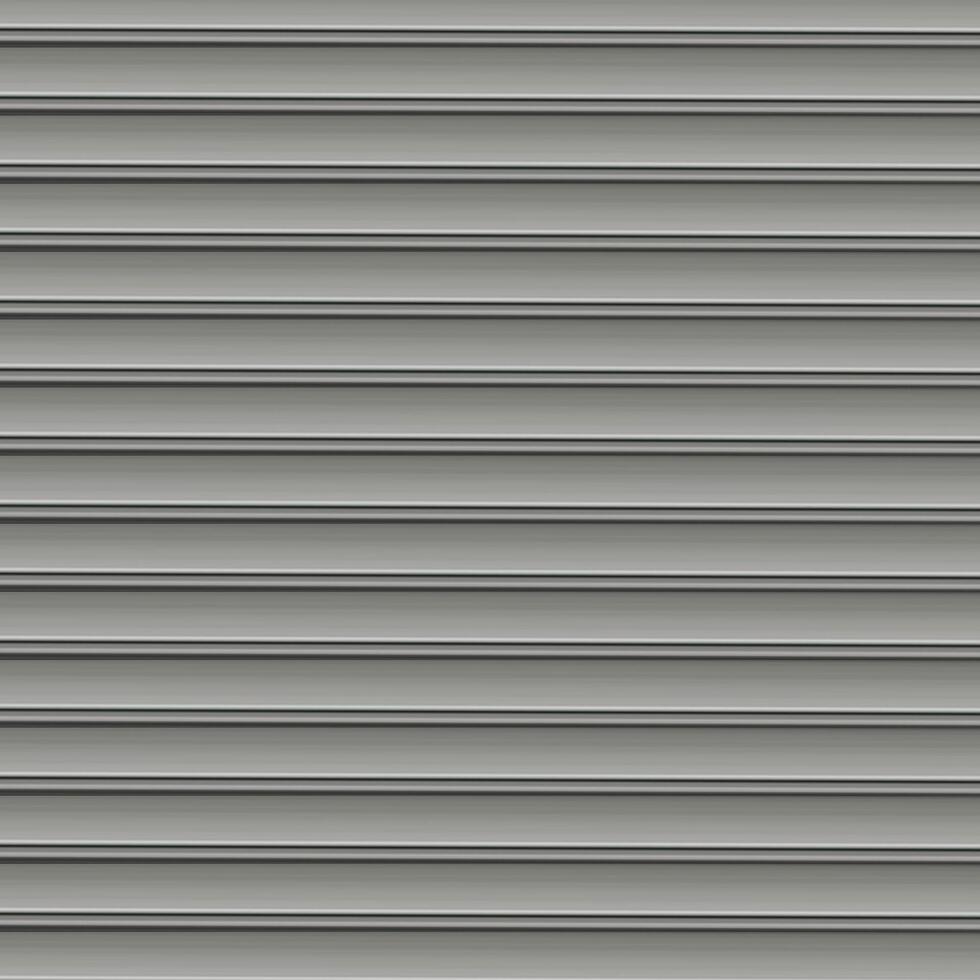 Seamless metal shutter texture with horizontal lines, ideal for backgrounds, industrial designs, and architecture projects vector