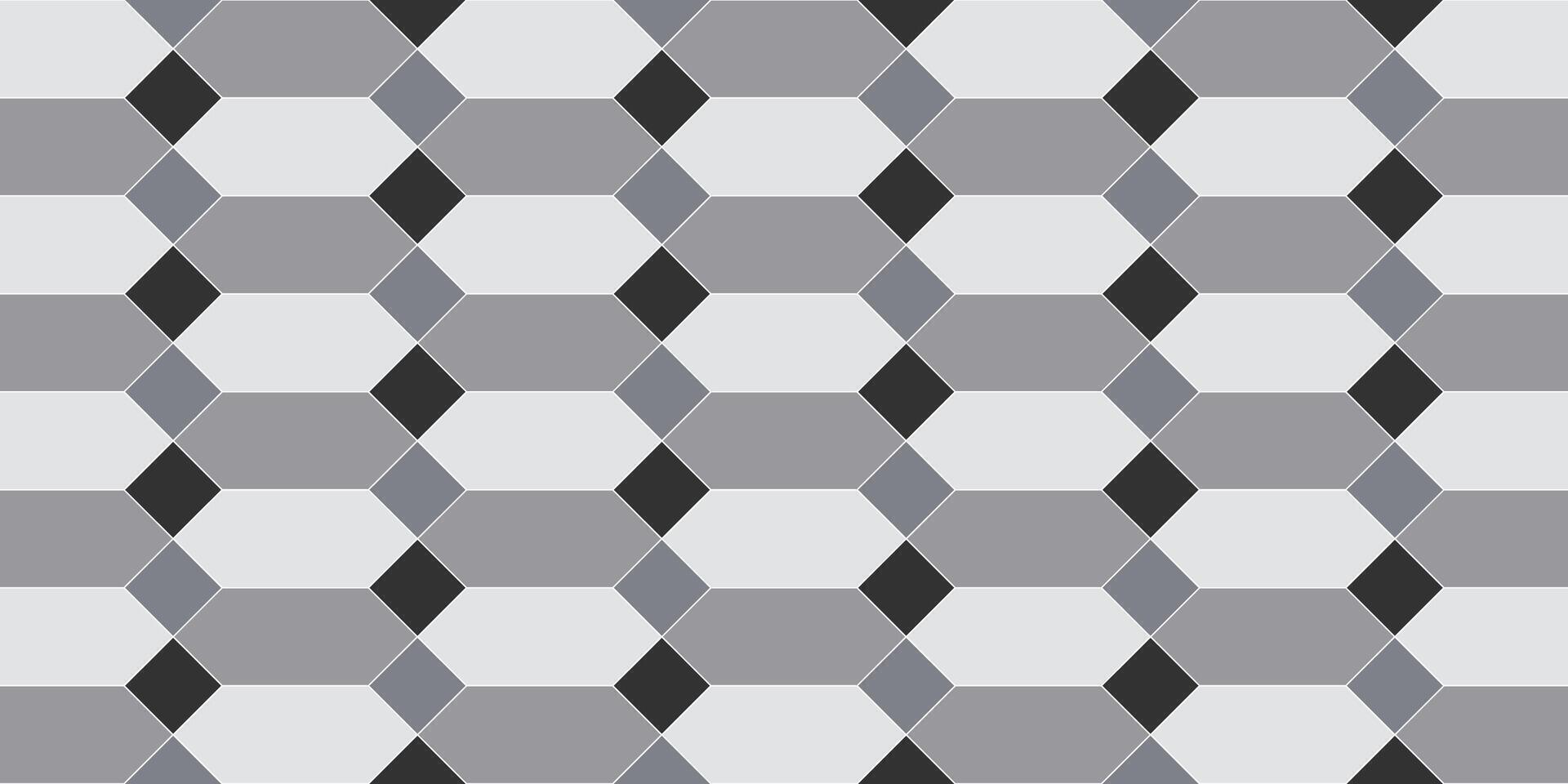 Seamless abstract geometric tile pattern with interlocking shapes and 3D visual effect. Ideal for backgrounds, textiles, wallpapers, or digital design. vector