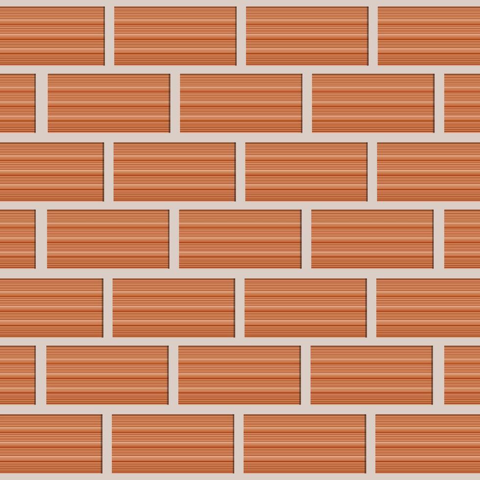 Seamless pattern of a horizontal brick wall with subtle striped texture and light mortar lines in a repeating design. vector