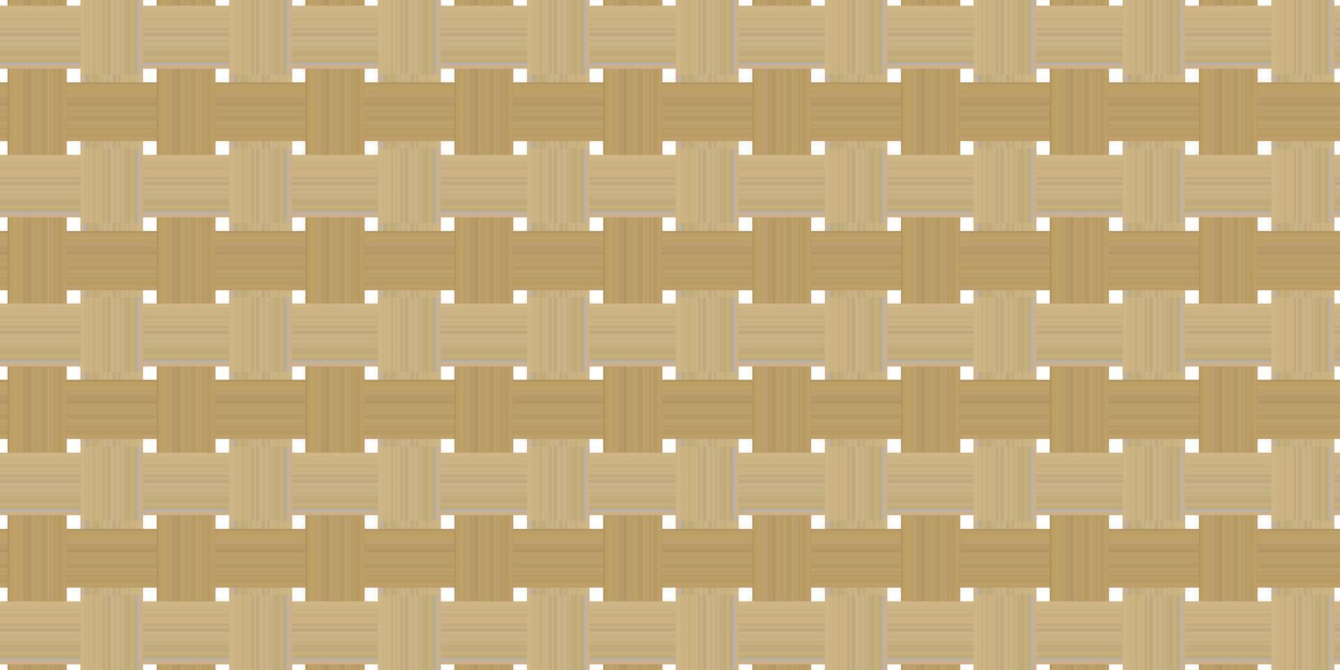 Seamless woven bamboo texture pattern in natural tones, ideal for backgrounds, wallpapers, and product mockups. vector