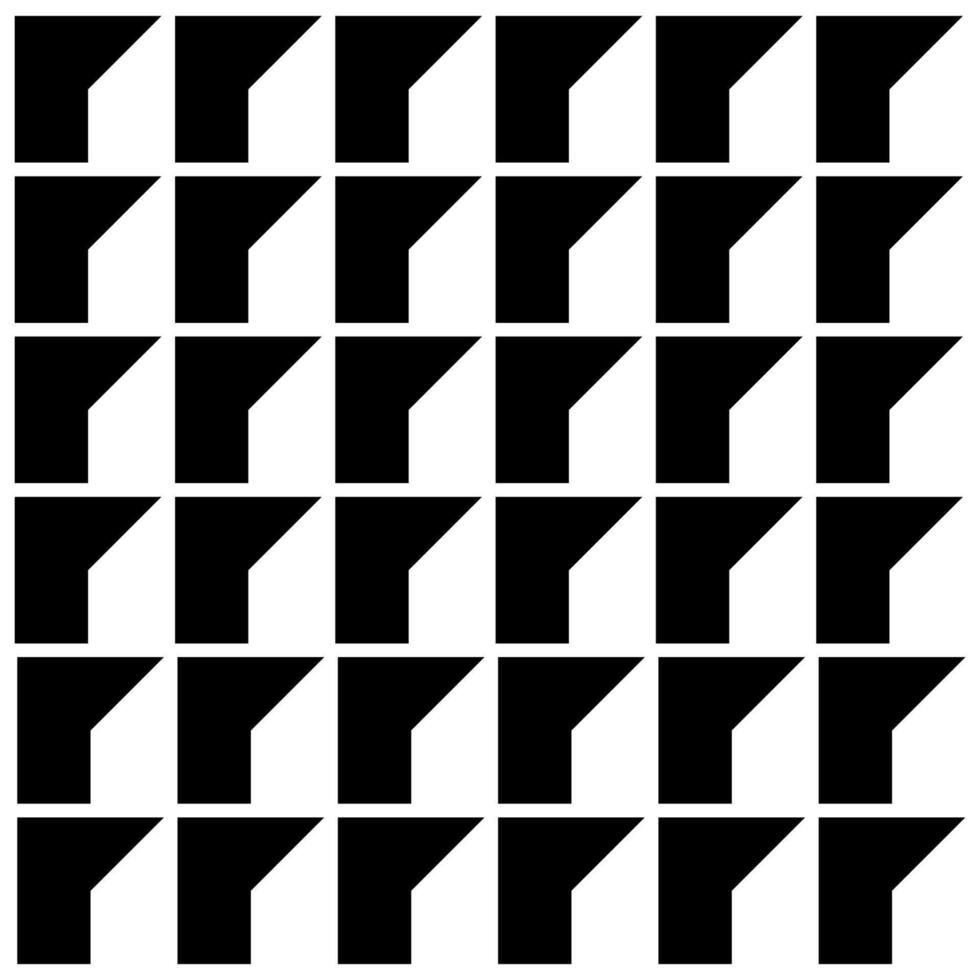 Seamless abstract geometric black and white pattern with bold angular shapes, ideal for modern backgrounds, textiles, and graphic design vector