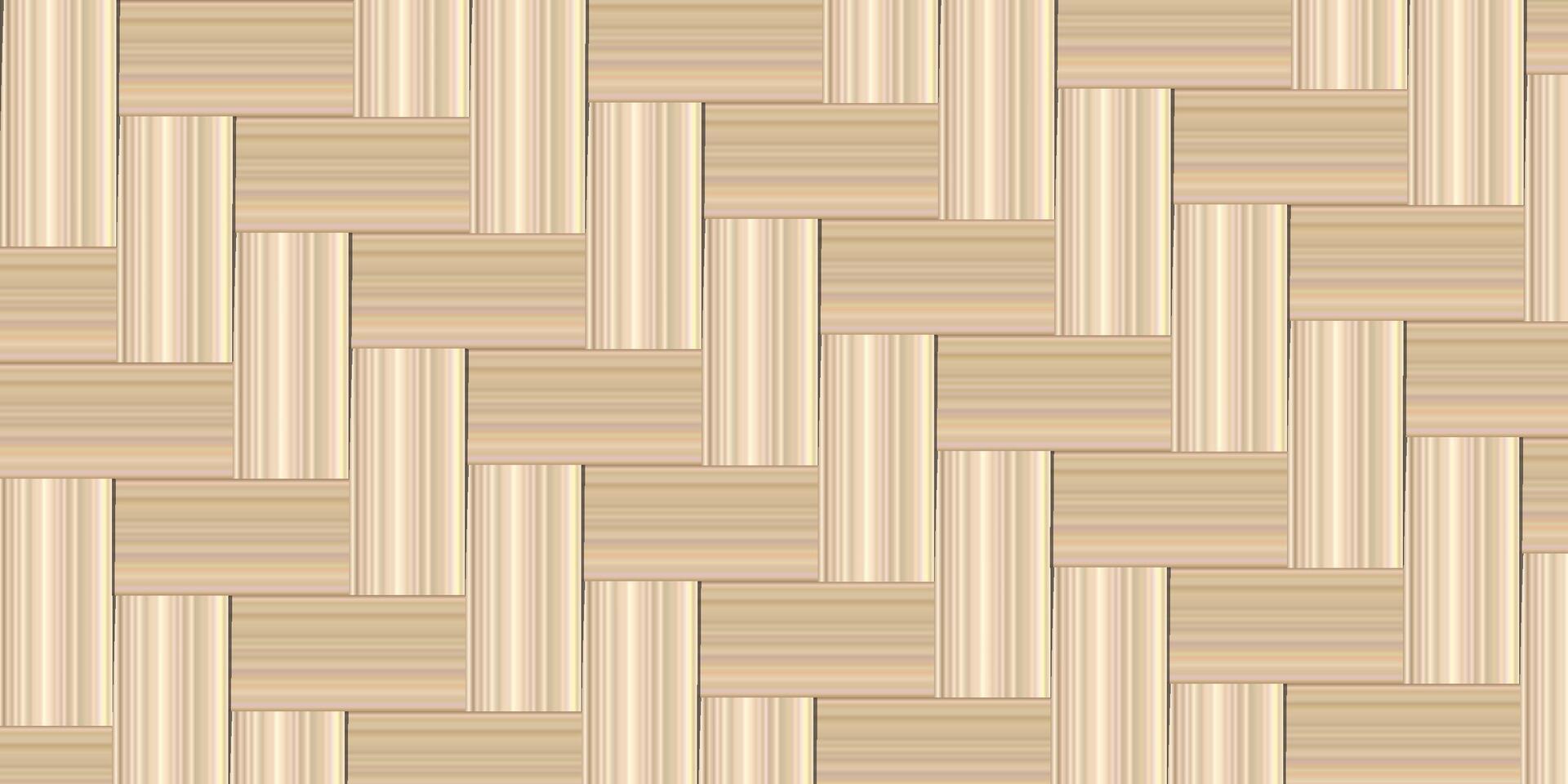 Seamless woven wood texture pattern with alternating vertical and horizontal grain panels in natural beige and brown tones. Ideal for flooring, backgrounds, wallpapers, and interior design visuals. vector