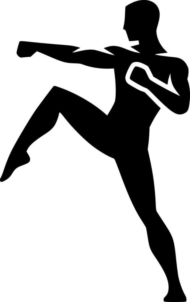 A silhouette of a man kicking a ball vector