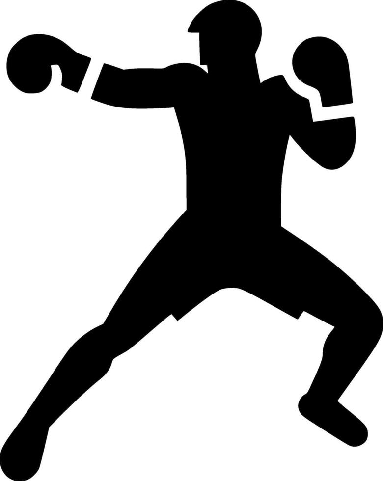 Boxing silhouette clip art vector