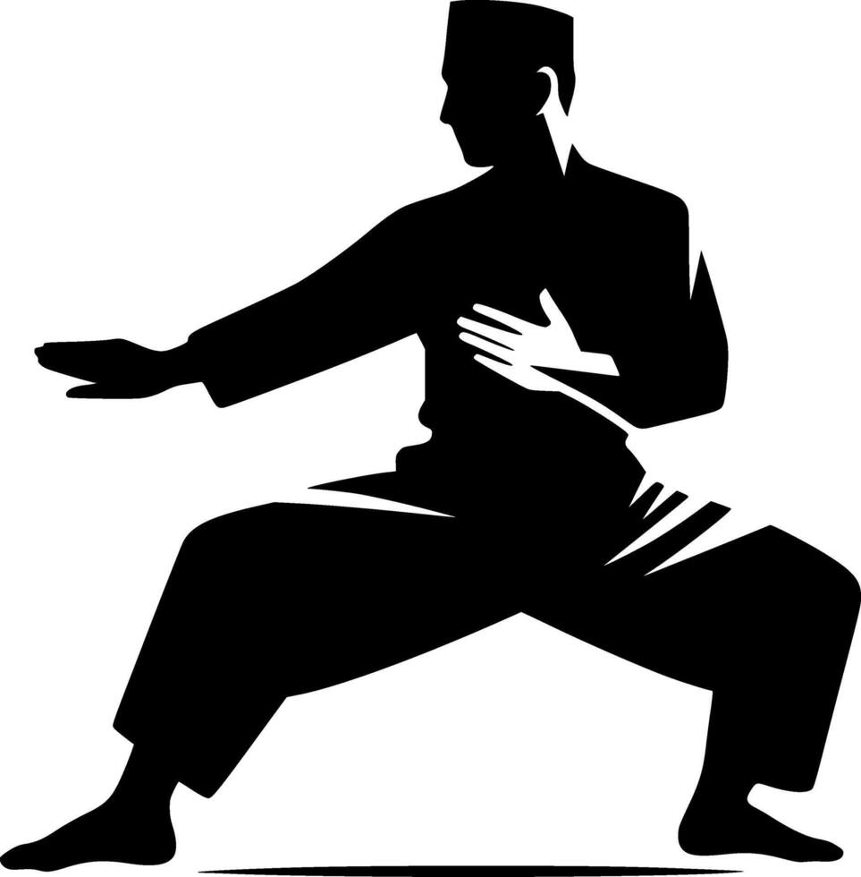 Martial arts silhouette vector