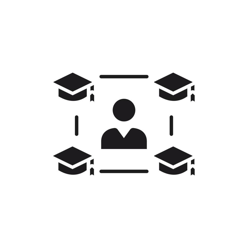 Knowledge Hub,Learning and Academic Networking Icon vector