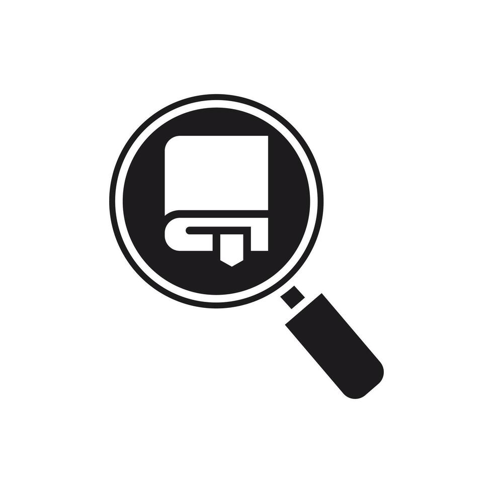 Book Search Icon for Research and Education vector