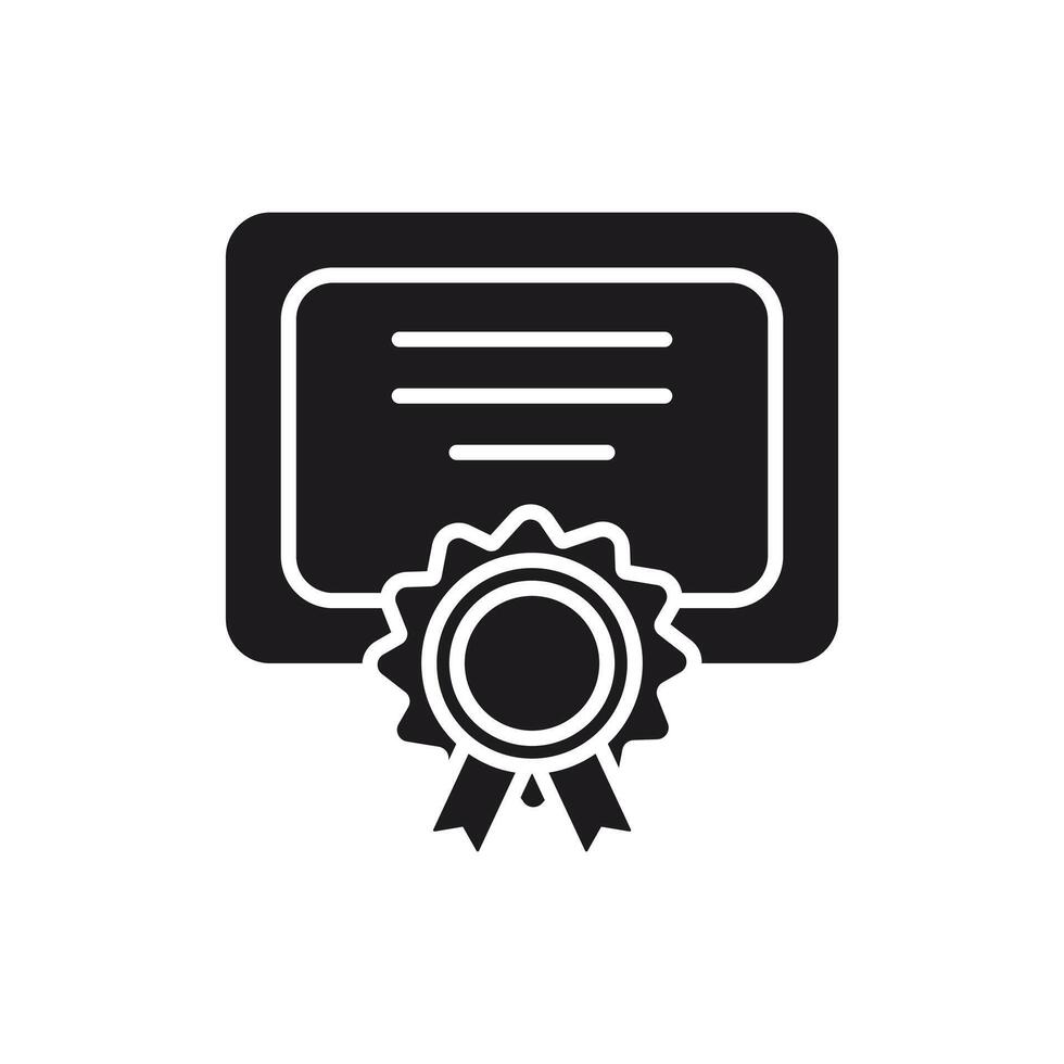 Diploma Icon,Certificate of Achievement and Graduation vector