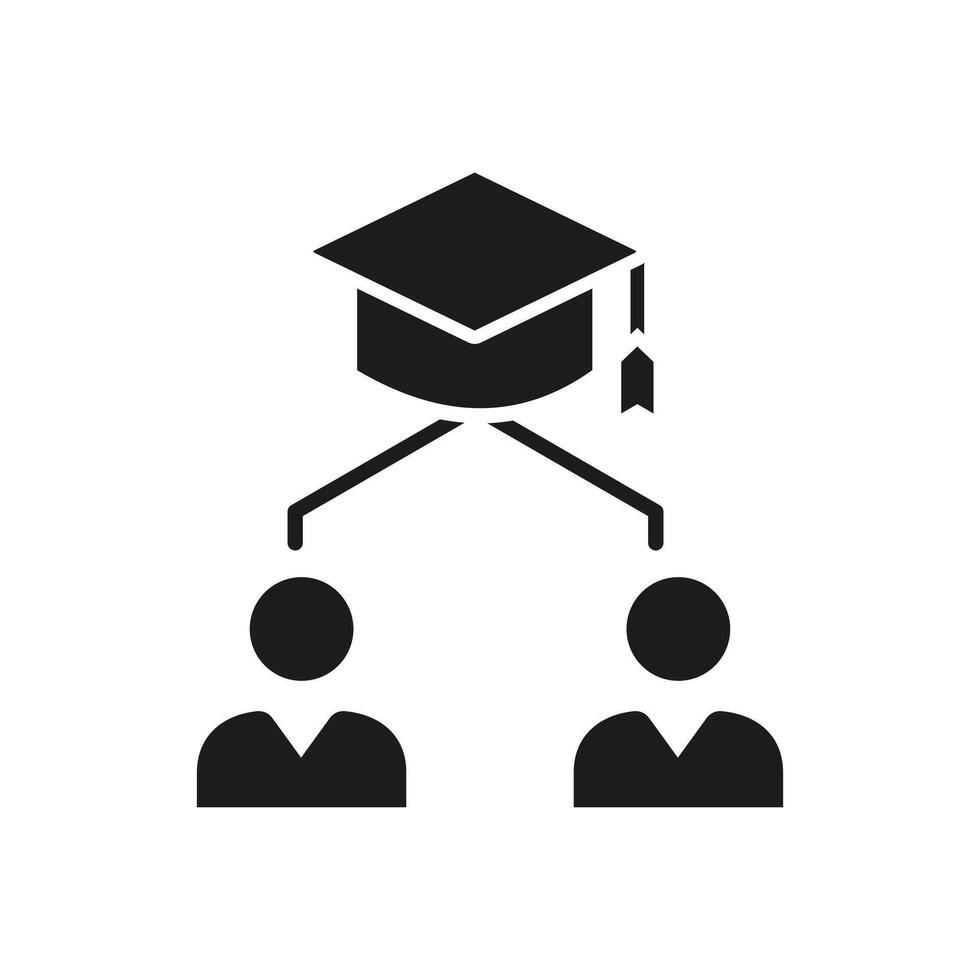 Graduation Cap Shared by Students, Education Concept vector