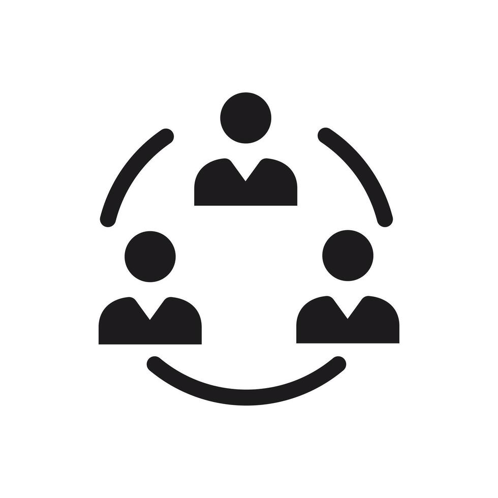 Teamwork Connection, People Working Together in a Circle vector