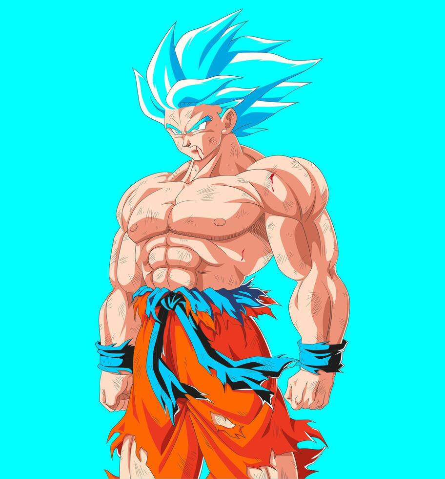 Goku Super Saiyan Blue Art vector