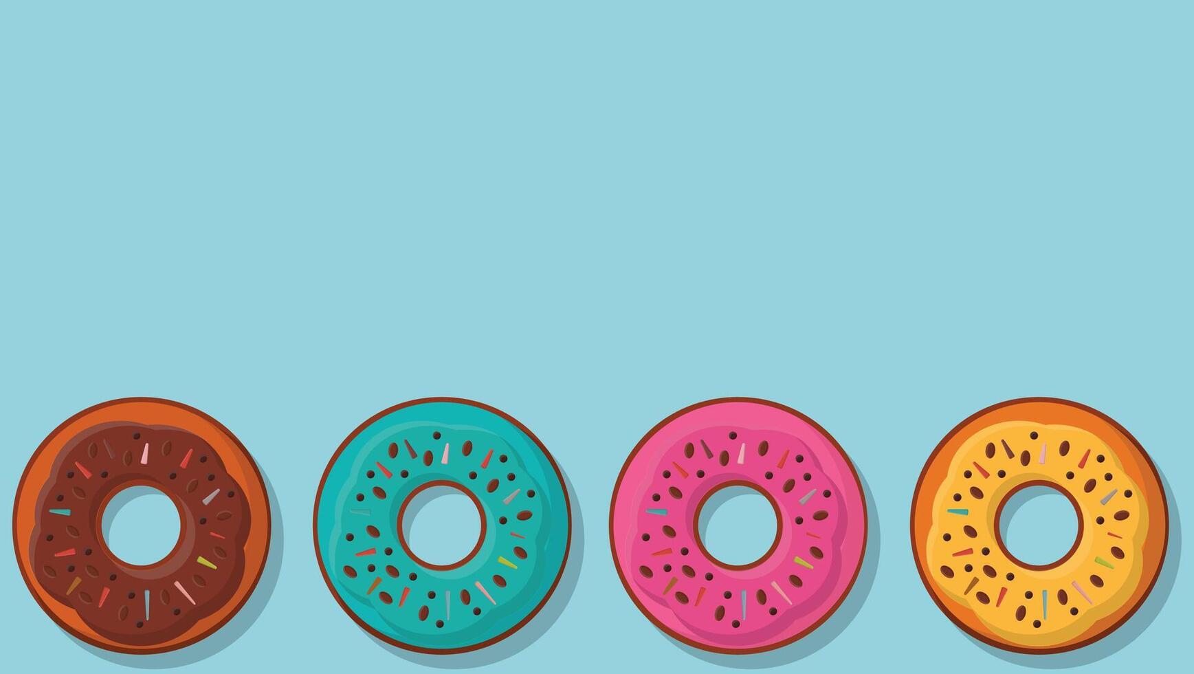 Donut Seamless pattern Background. Continuous Donut Pattern. Seamless Donut Pattern. flat illustration of donut. vector