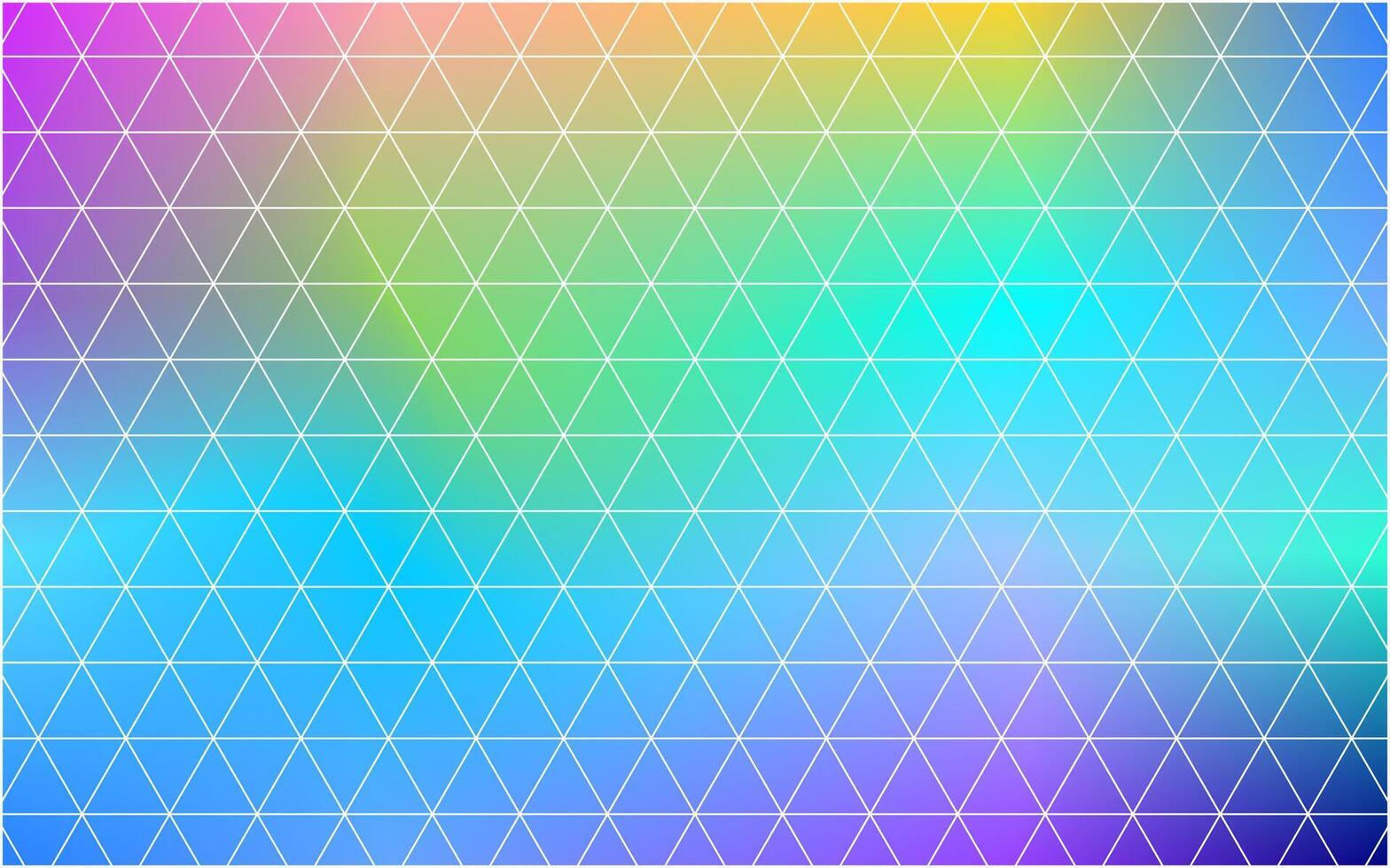 Rainbow Ombre Gradient with Geometric Triangle Pattern vector