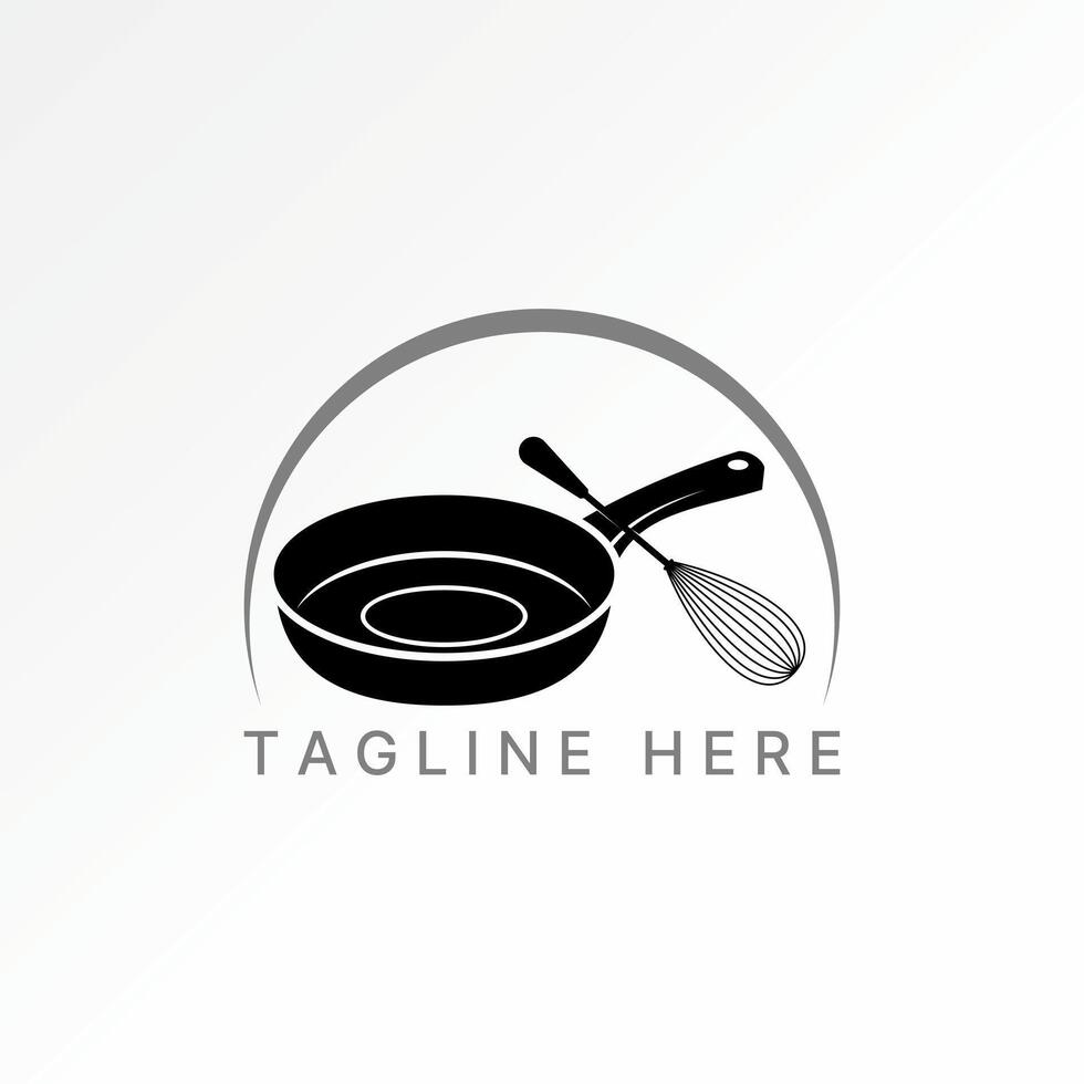 cooking pan and egg beater chef menu food cake vector