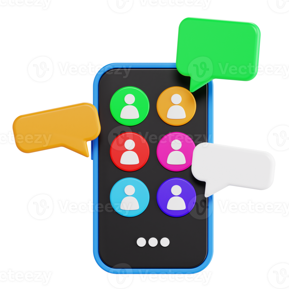 Mobile Conference Group Call 3D png