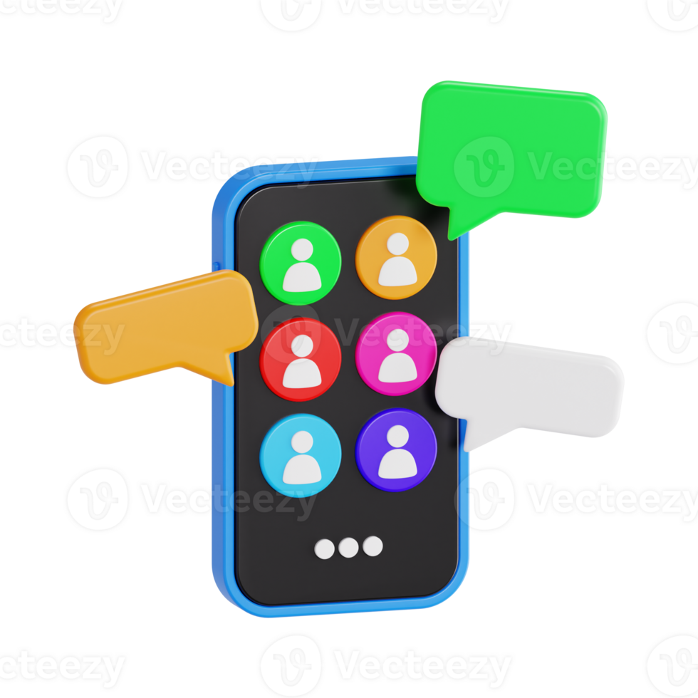 Online Meeting on Smartphone Screen png