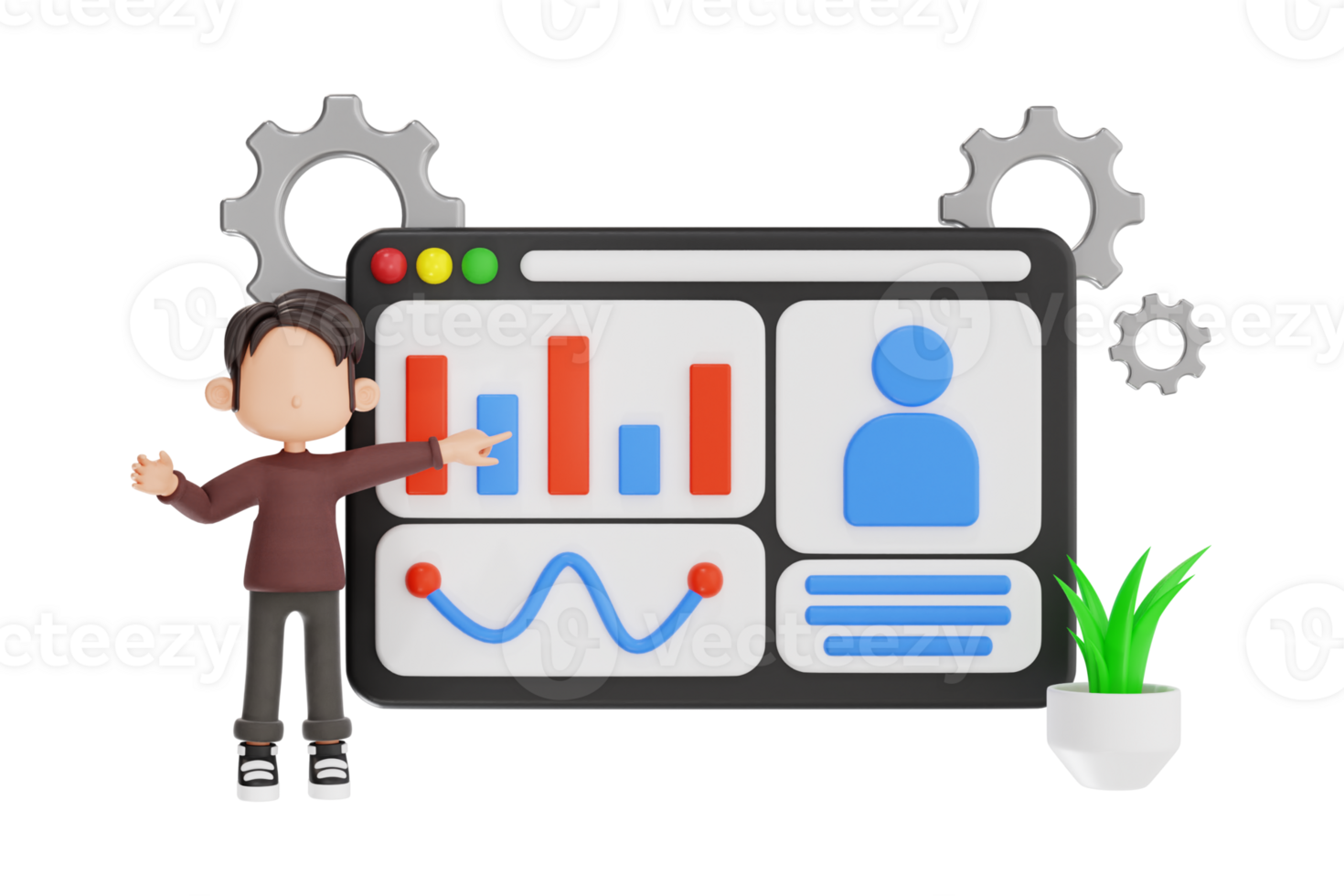 3d Employee Performance Evaluation Dashboard png