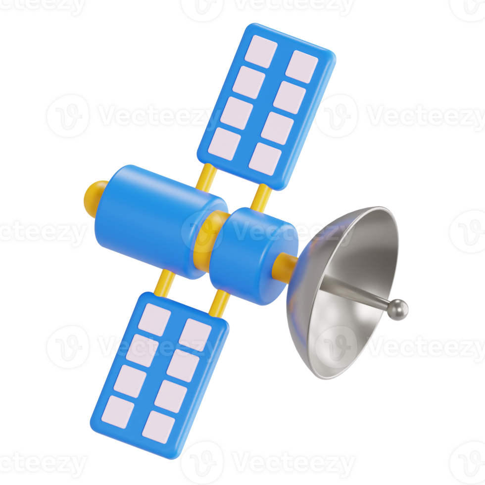 3D Communication Space Satellite Icon png