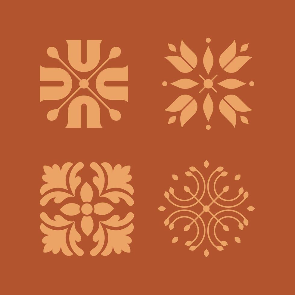 collection of modern and simple geometric ornament style, can be used for wallpaper, pattern and decoration vector