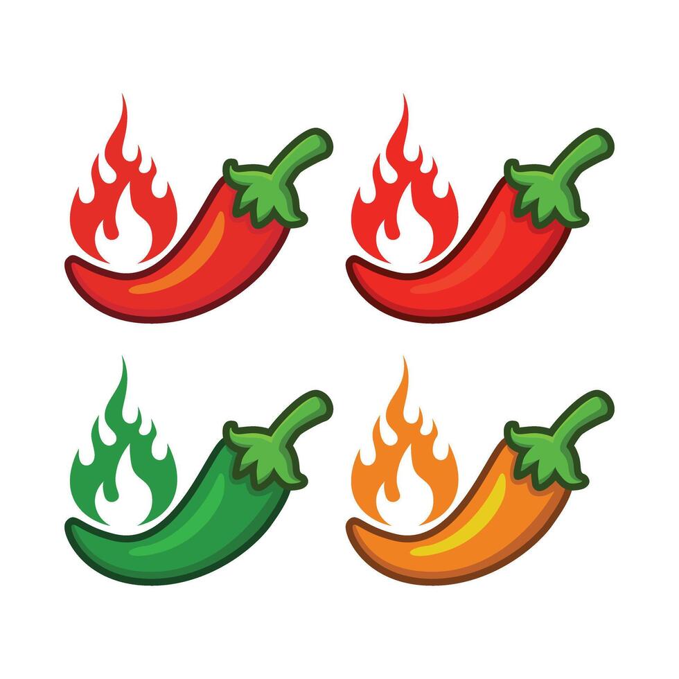 Chili pepper spiciness level indicator. Chili pepper spiciness scale vector