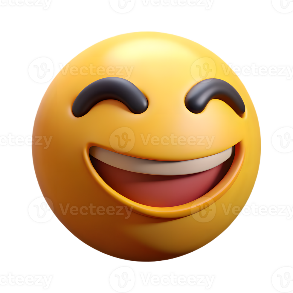Smiling face with closed eyes png