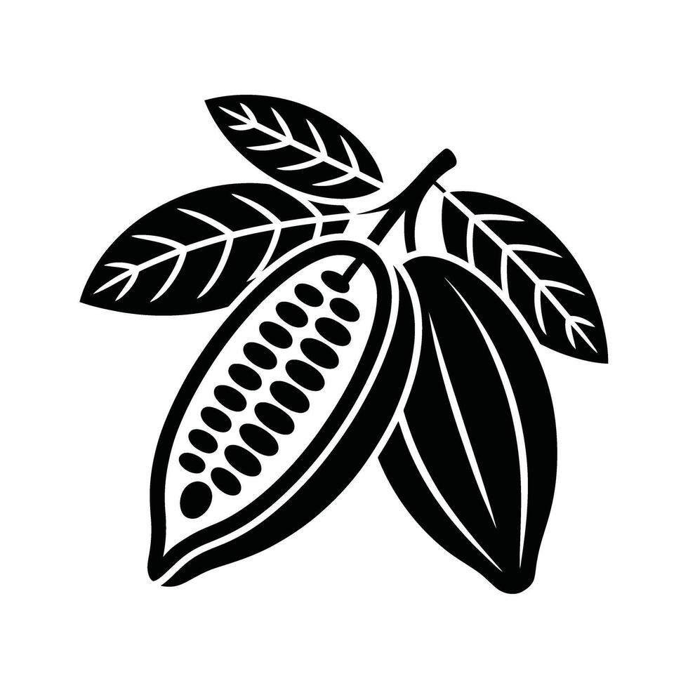 Cocoa pod icon illustration vector