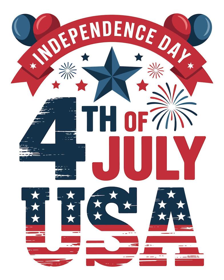 4th of july usa independence day vector